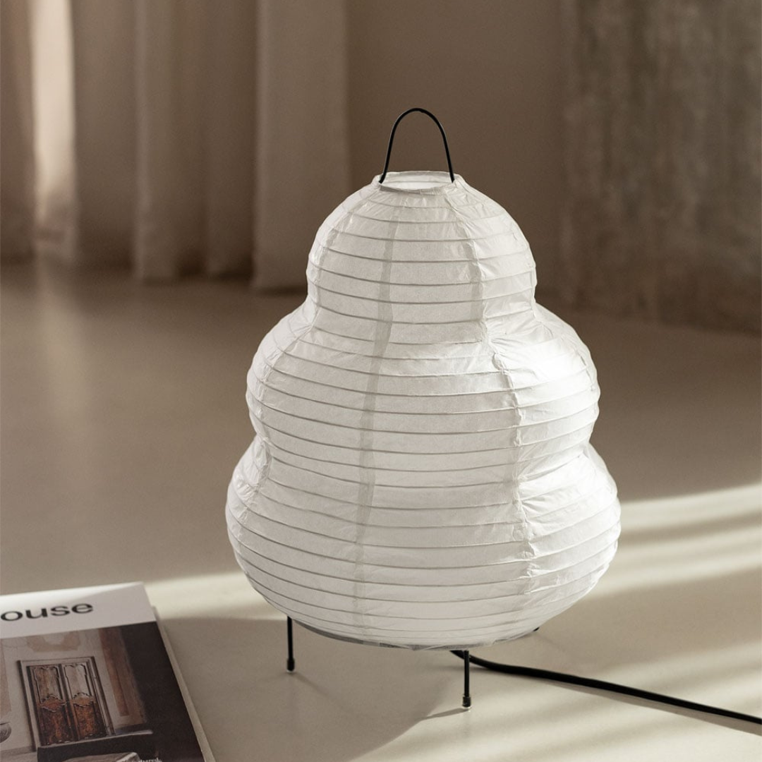 Gogian Rice Paper & Iron Table Lamp - E14 Socket