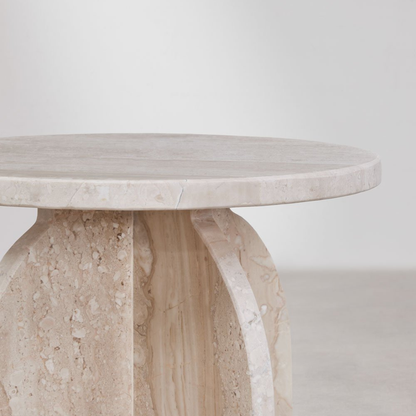 Graham Round Side Table Ø30 cm in Cherry Gold Red Marble