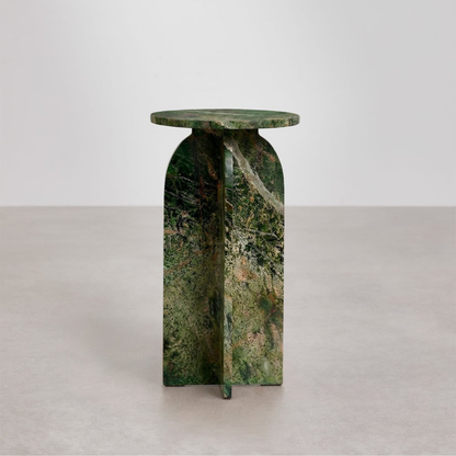 Graham Round Side Table Ø30 cm in Cherry Gold Red Marble