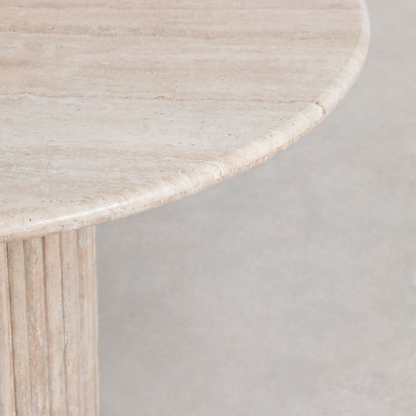Grosseto Round Dining Table Ø120 cm in Natural Travertine Stone