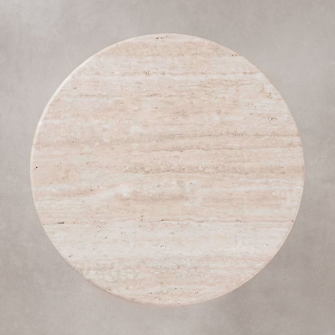 Grosseto Round Dining Table Ø120 cm in Natural Travertine Stone