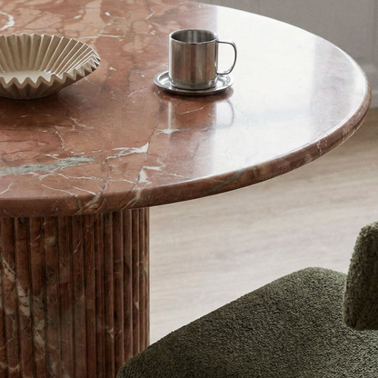 Grosseto Round Dining Table Ø120 cm in Natural Travertine Stone