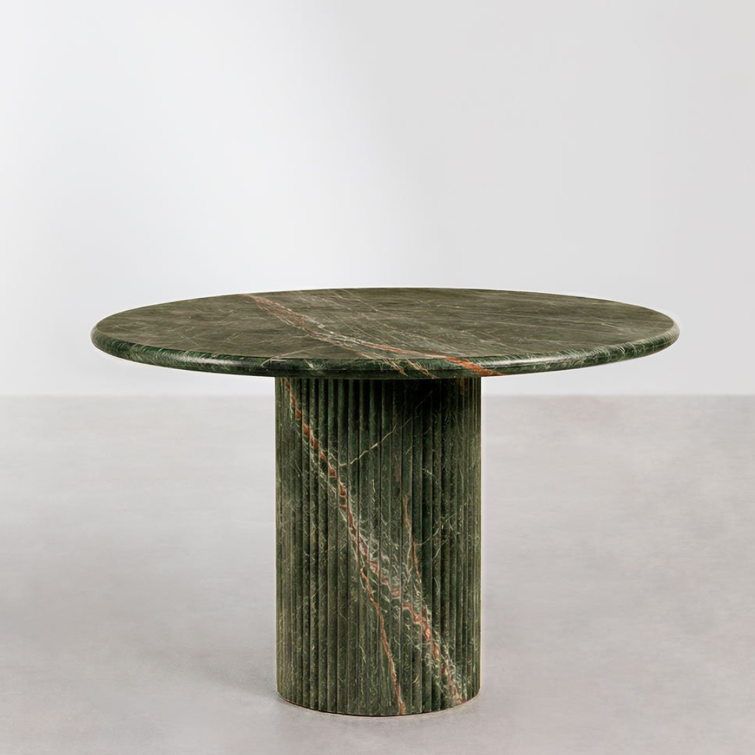 Grosseto Round Dining Table Ø120 cm in Natural Travertine Stone