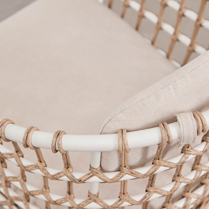 Isaran Garden Chair with Armrests in Aluminum & Synthetic Wicker