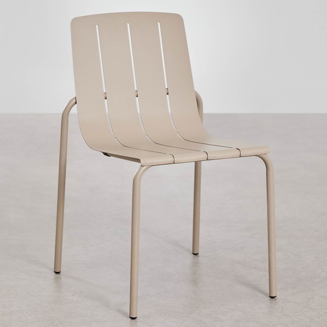 Isoria Stackable Steel Dining Chair – Matte Mocha Brown