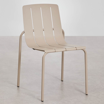 Isoria Stackable Steel Dining Chair – Matte Mocha Brown