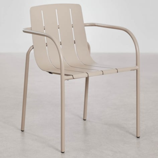Isoria Stackable Steel Dining Chair – Matte Mocha Brown