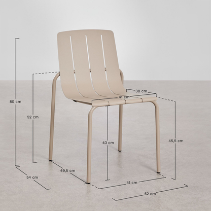 Isoria Stackable Steel Dining Chair – Matte Mocha Brown