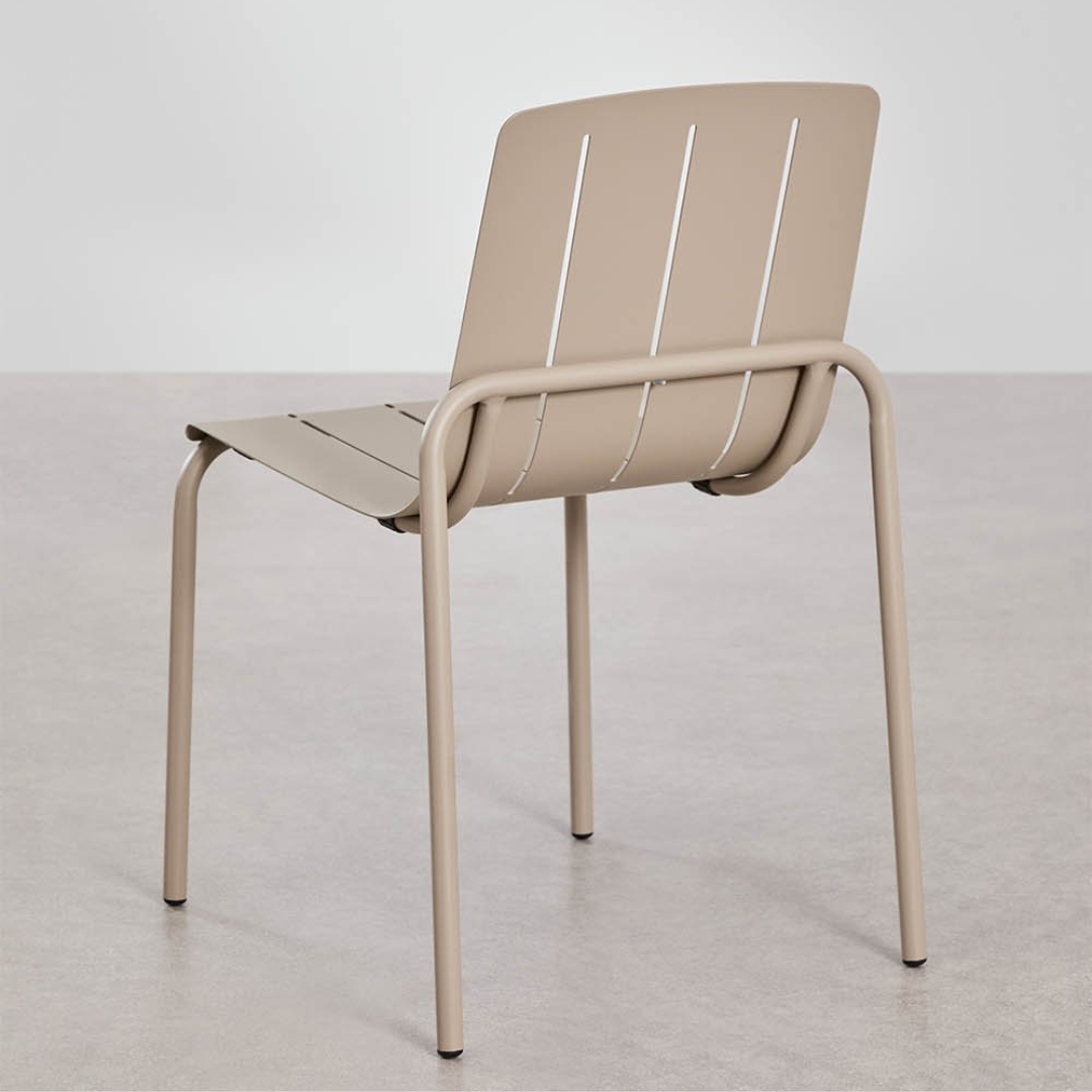 Isoria Stackable Steel Dining Chair – Matte Mocha Brown