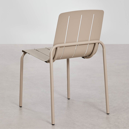 Isoria Stackable Steel Dining Chair – Matte Mocha Brown