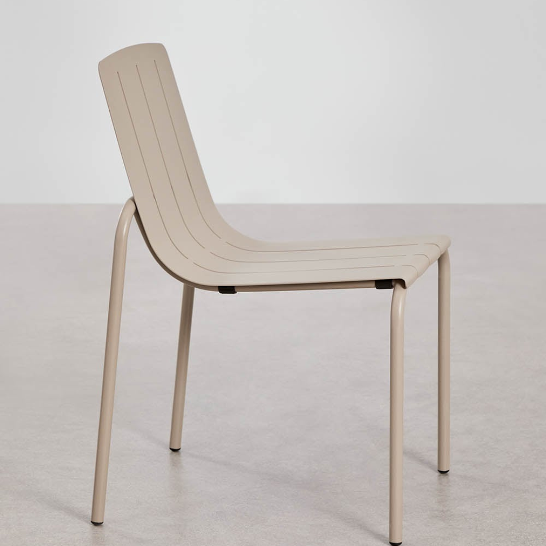Isoria Stackable Steel Garden Chair – Mocha Brown