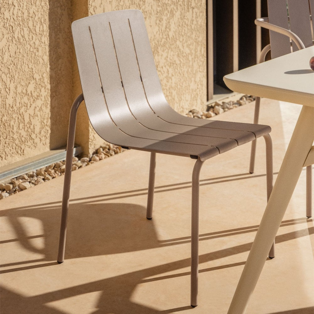 Isoria Stackable Steel Garden Chair – Mocha Brown