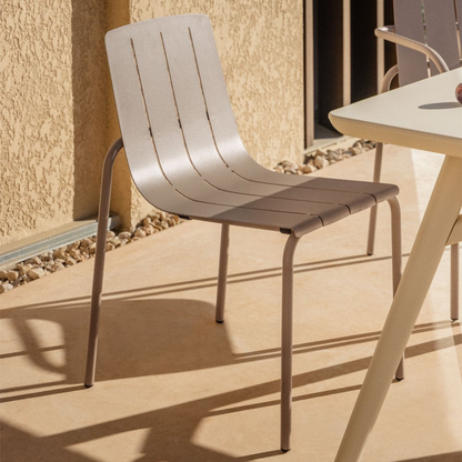 Isoria Stackable Steel Garden Chair – Mocha Brown