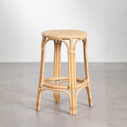 Jachel Rattan High Stool 65 cm - Natural Boho Style