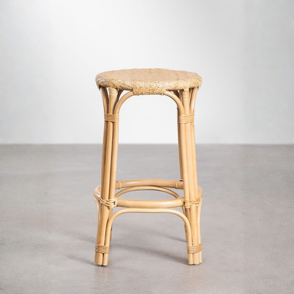 Jachel Rattan High Stool 65 cm - Natural Boho Style