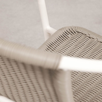 Kalymana Stackable Dining Chair with Armrests - Steel & Synthetic Wicker