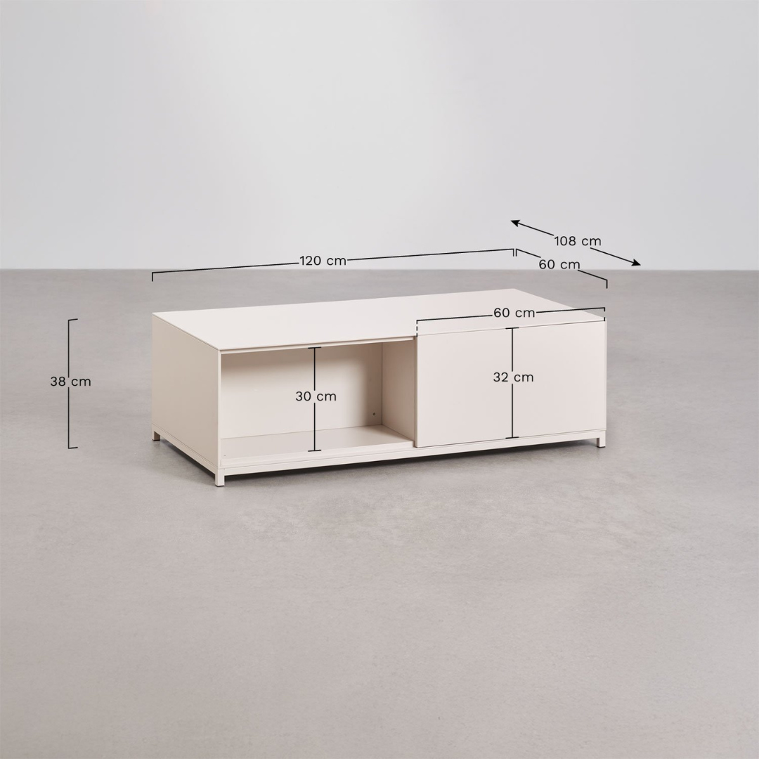 Kivora Rectangular Coffee Table 120x60 cm in MDF & Oak Veneer