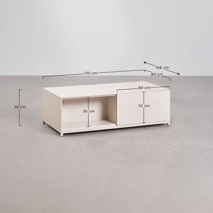 Kivora Rectangular Coffee Table 120x60 cm in MDF & Oak Veneer