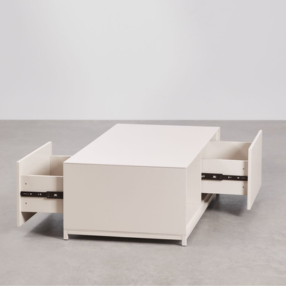Kivora Rectangular Coffee Table 120x60 cm in MDF & Oak Veneer