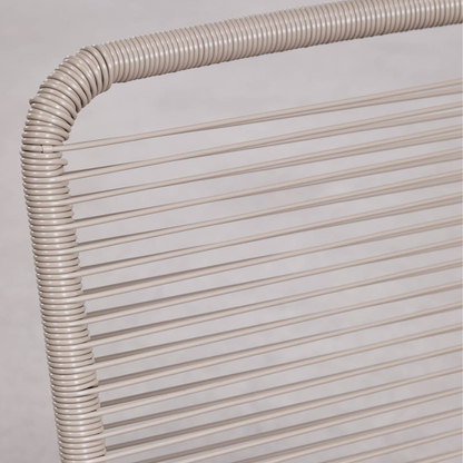 Kuorin Garden Chair in Steel and Rattan with Matte Finish