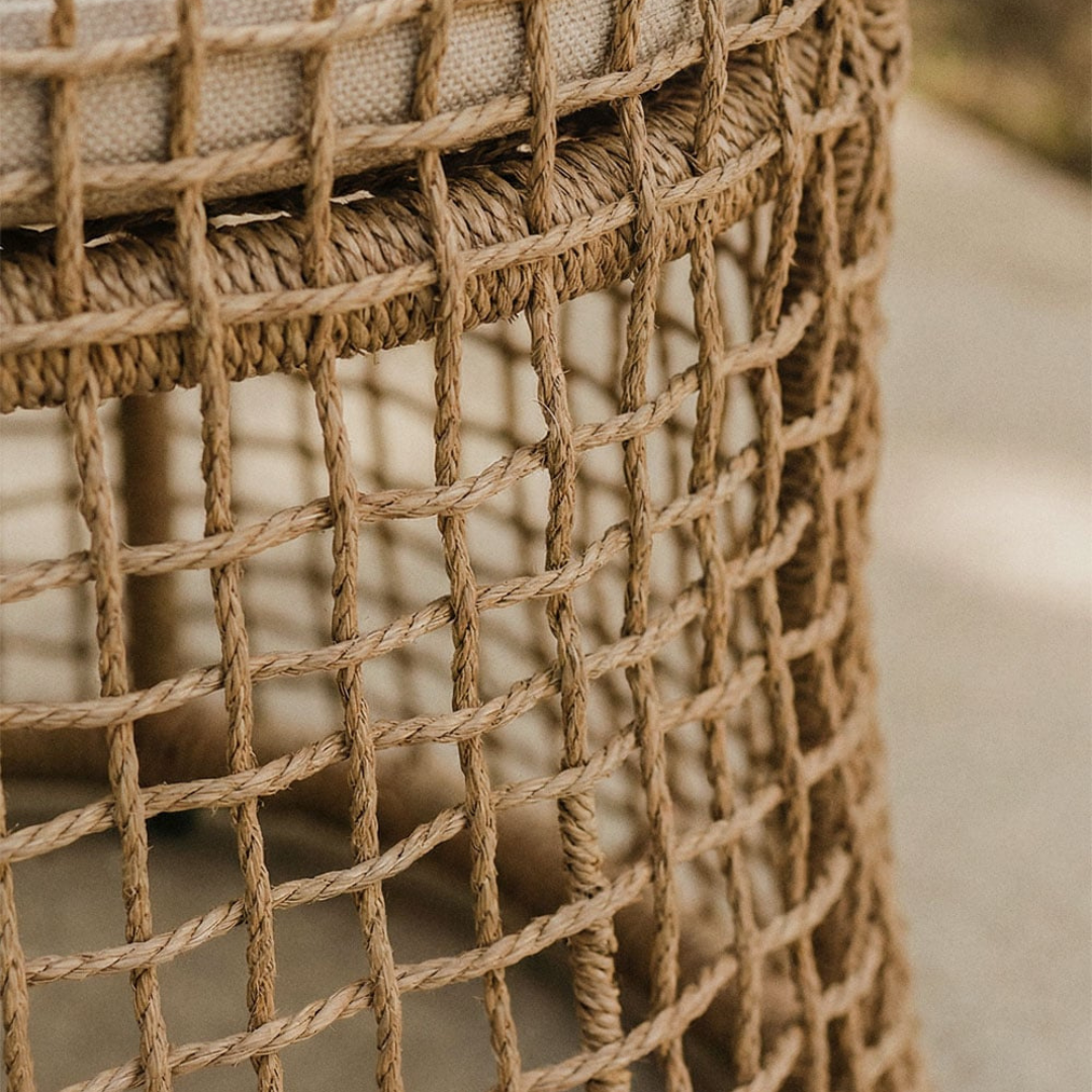 Liparian Garden Chair with Armrests in Steel & Synthetic Wicker