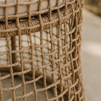Liparian Garden Chair with Armrests in Steel & Synthetic Wicker