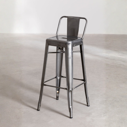 Lix High Stool 75 cm with Steel Backrest