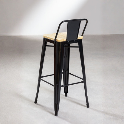 Lix High Stool 75 cm with Steel Backrest