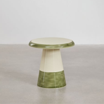 Marcela Round Iron Side Table – Glossy Enamel Finish