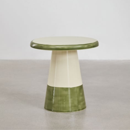 Marcela Round Iron Side Table – Glossy Enamel Finish