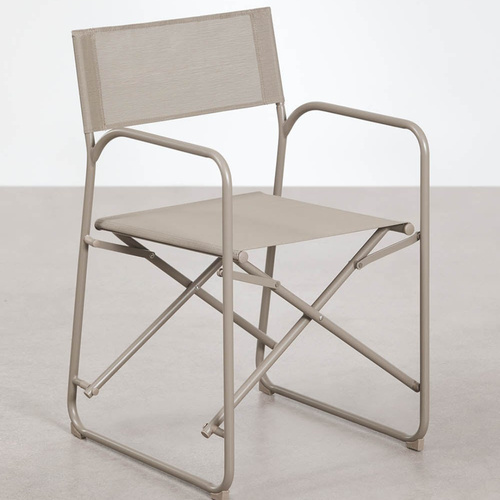 Melida Folding Director's Chair in Steel - Stylish & Durable