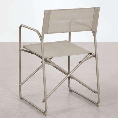 Melida Folding Director's Chair in Steel - Stylish & Durable