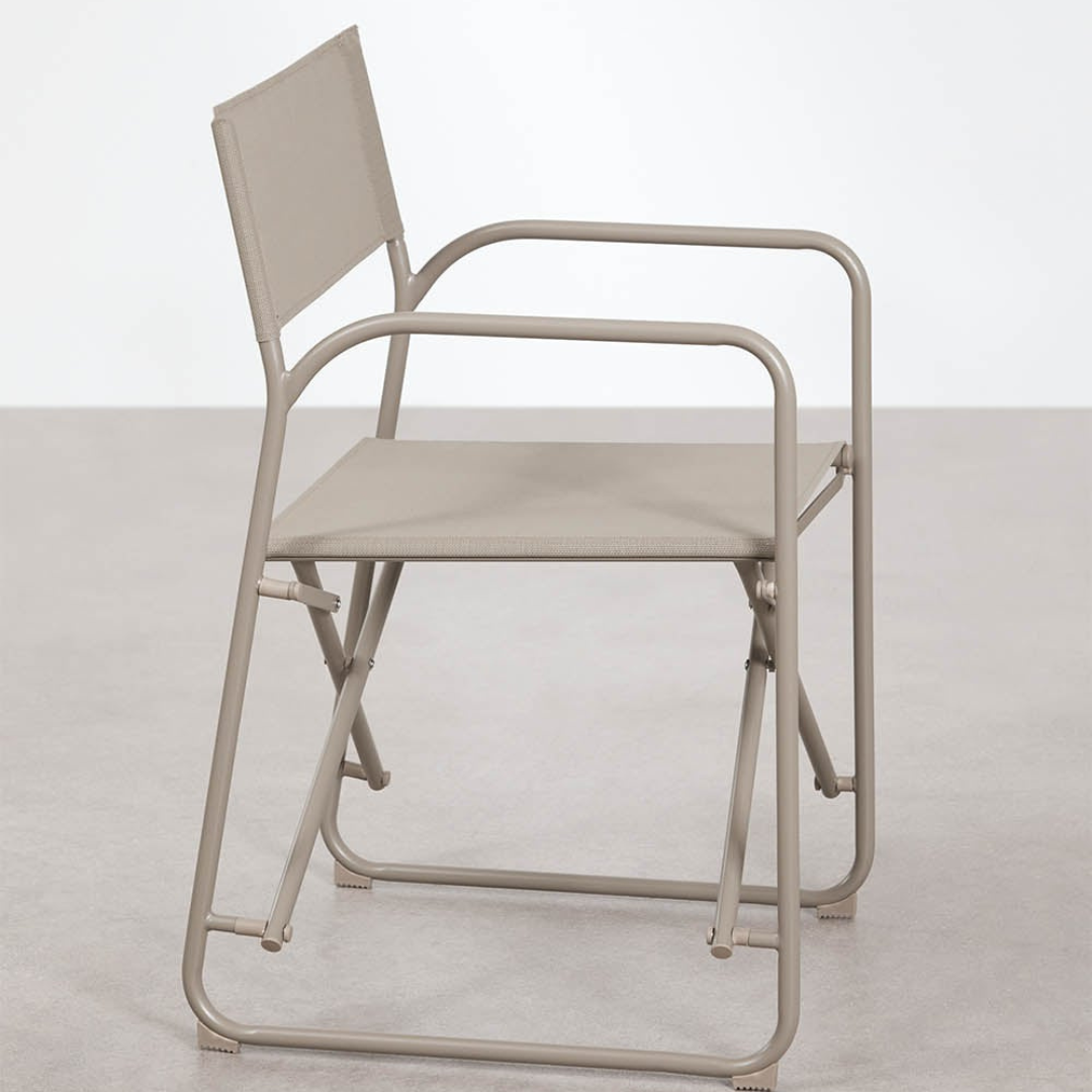 Melida Folding Director's Chair in Steel - Stylish & Durable