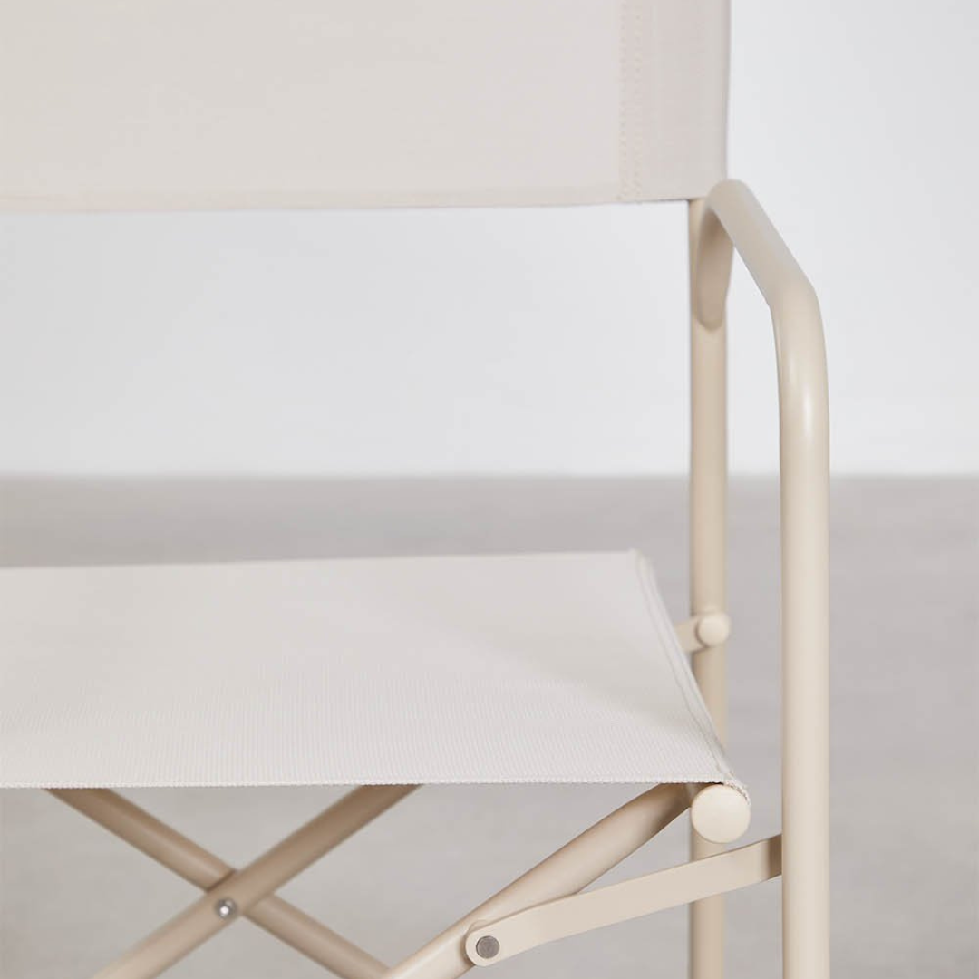 Melida Folding Director's Chair in Steel - Stylish & Durable
