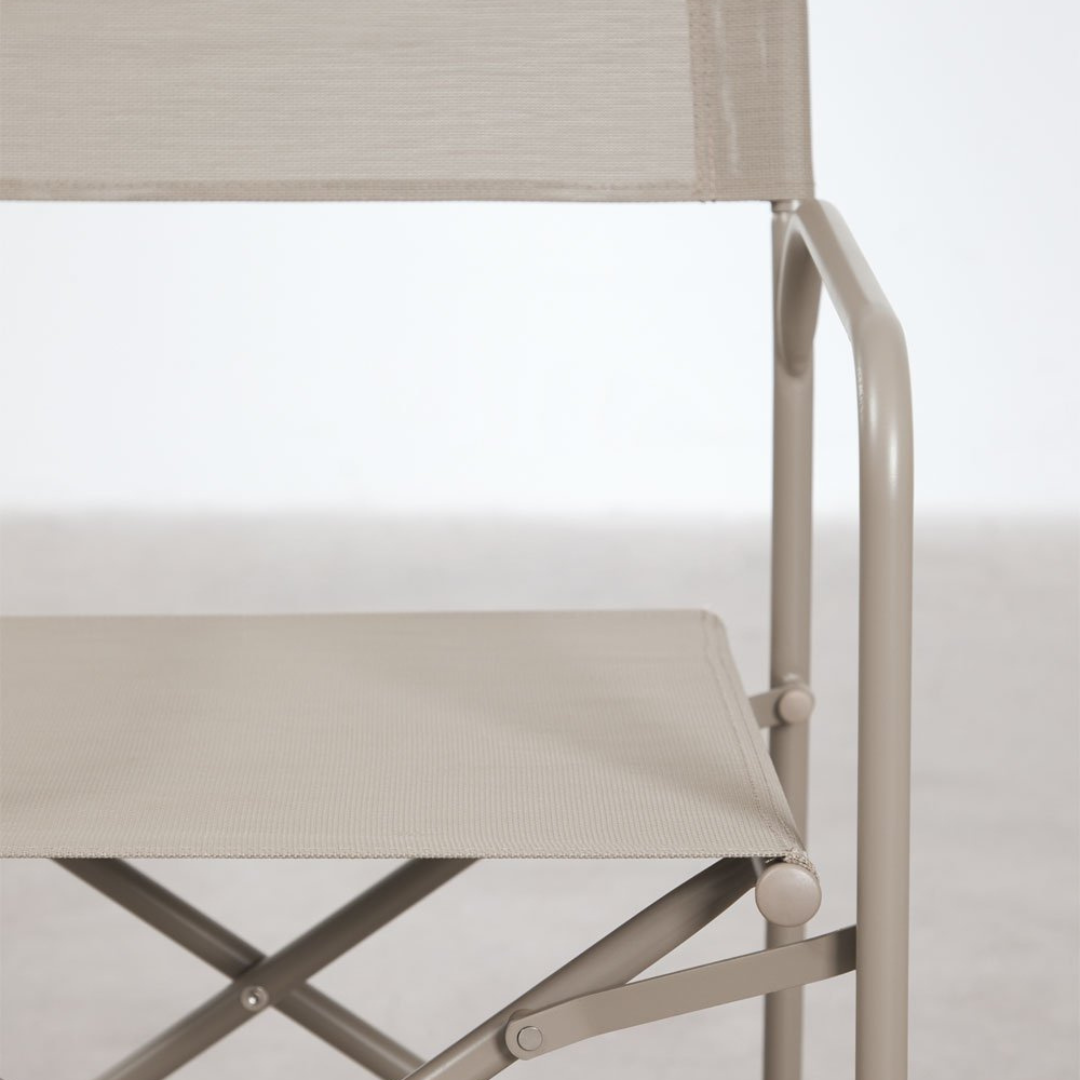 Melida Folding Director's Chair in Steel - Stylish & Durable