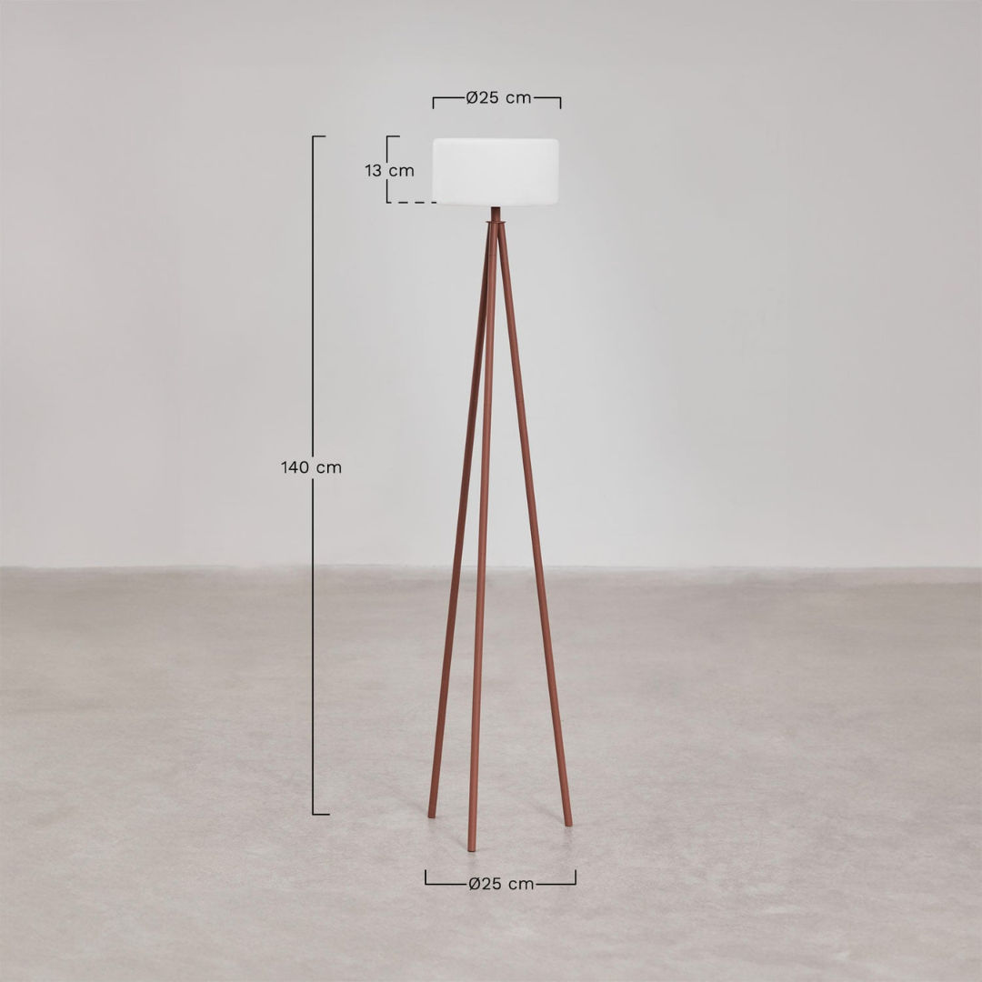 Mezina Wireless LED Outdoor Floor Lamp in Steel