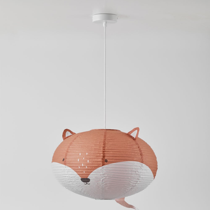 Mignod Kids Rice Paper Ceiling Lamp with Fox Design