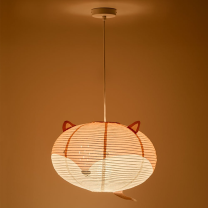 Mignod Kids Rice Paper Ceiling Lamp with Fox Design