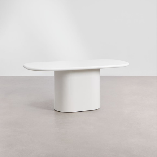 Milford Oval Dining Table 200x105 cm in Lacquered MDF
