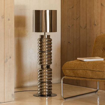 Mole Iron Floor Lamp with Nickel-Plated Finish