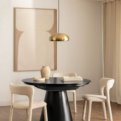 Montana Extendable Dining Table 120-160x120 cm MDF Oak Veneer