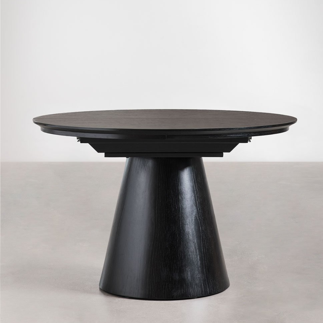 Montana Extendable Dining Table 120-160x120 cm MDF Oak Veneer