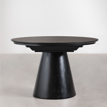 Montana Extendable Dining Table 120-160x120 cm MDF Oak Veneer