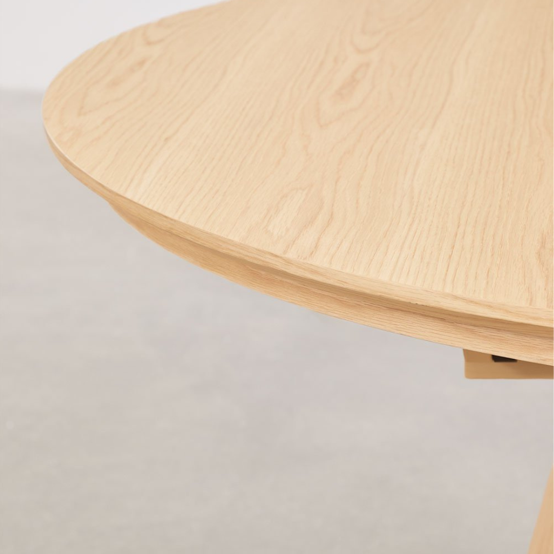 Montana Extendable Dining Table 120-160x120 cm MDF Oak Veneer