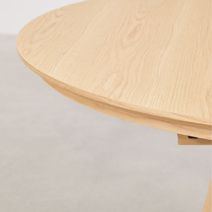 Montana Extendable Dining Table 120-160x120 cm MDF Oak Veneer