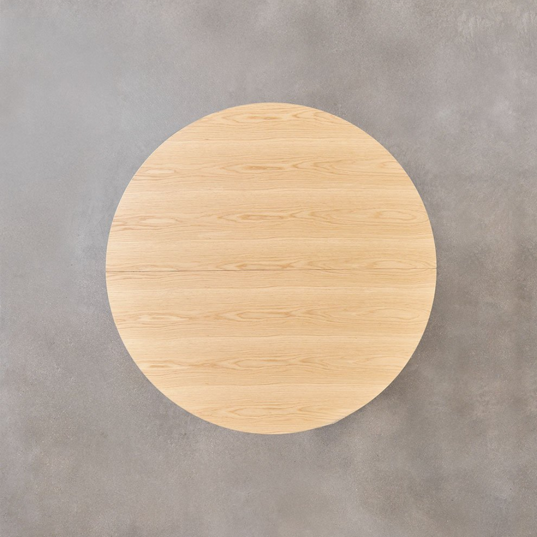Montana Extendable Dining Table 120-160x120 cm MDF Oak Veneer