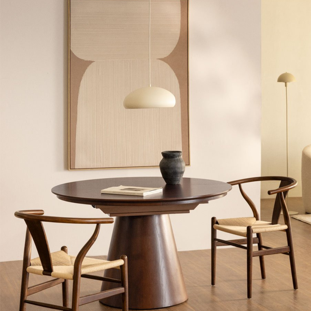 Montana Extendable Dining Table 120-160x120 cm MDF Oak Veneer