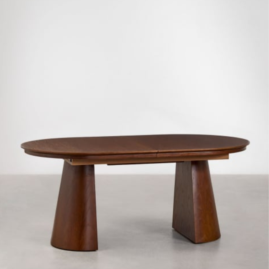 Montana Extendable Dining Table 120-160x120 cm MDF Oak Veneer