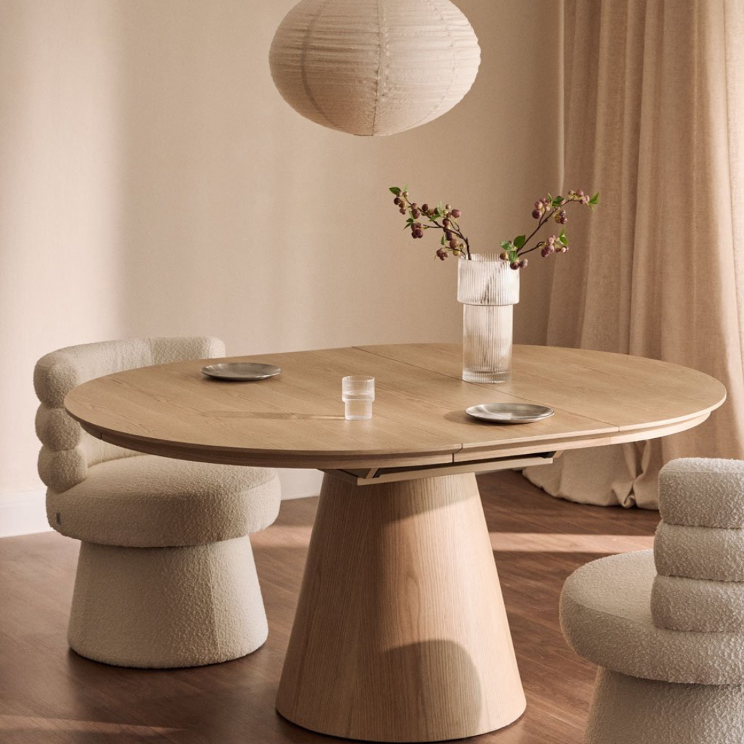 Montana Extendable Dining Table – Oak Veneer Design