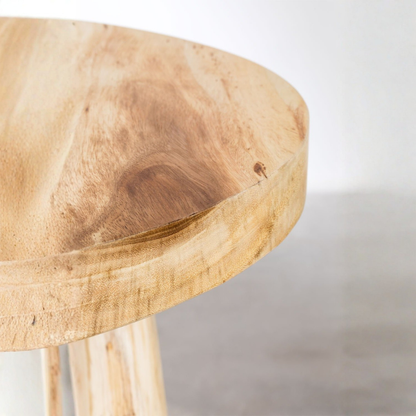 Narel Round High Table Ø60 cm in Suar & Teak Wood